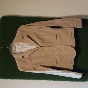 ST JOHNS BAY tan corduroy blazer jacket with pockets